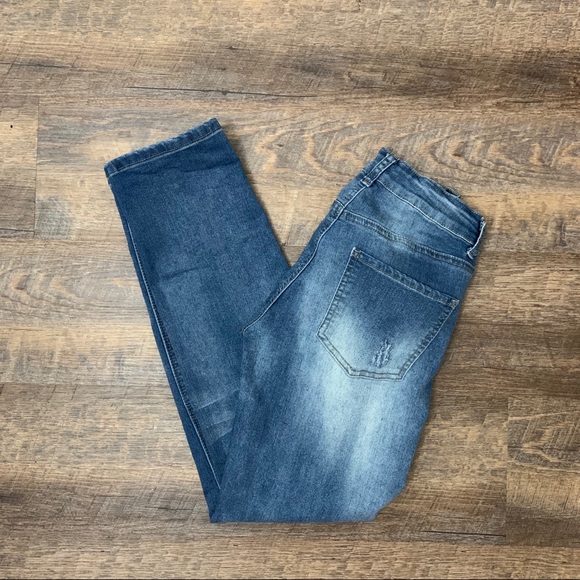 Revamped | Denim Blue Ripped Jeans - Picture 2 of 6